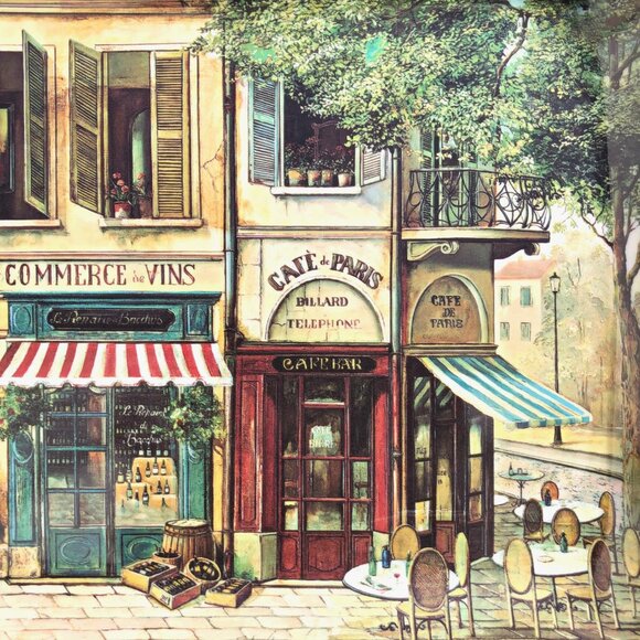 Pimpernel Parisian Scenes melamine small serving tray Paris Street Cafe Bistro - Picture 5 of 10